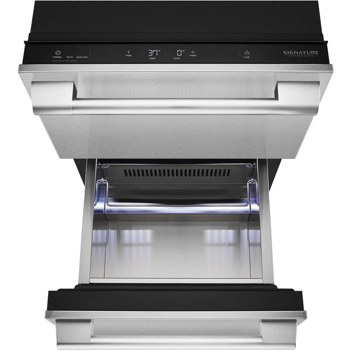 Signature Kitchen Suite Built-in 24 inch Undercounter Convertible Refrigerator and Freezer Drawers SKSUD2402P