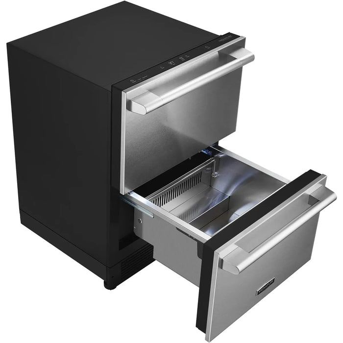 Signature Kitchen Suite Built-in 24 inch Undercounter Convertible Refrigerator and Freezer Drawers SKSUD2402P