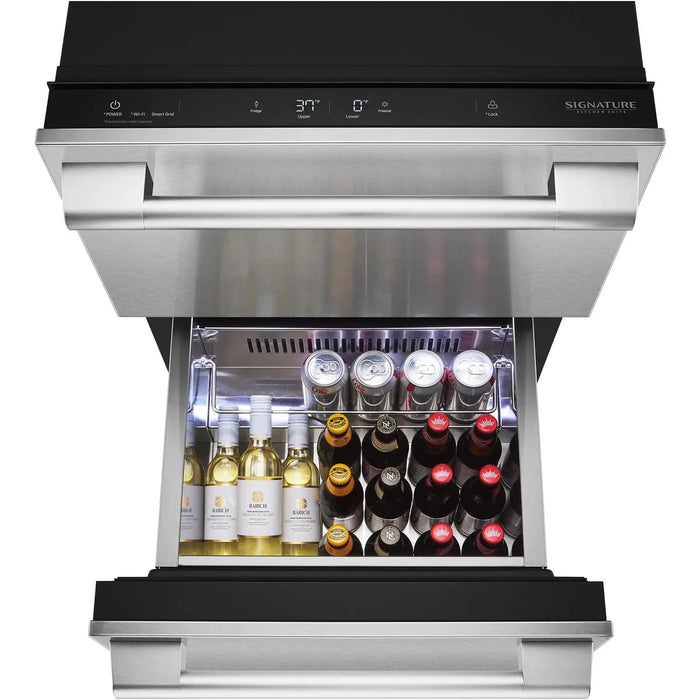 Signature Kitchen Suite Built-in 24 inch Undercounter Convertible Refrigerator and Freezer Drawers SKSUD2402P
