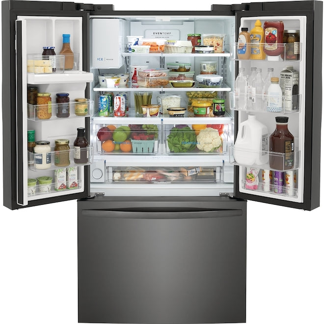 Image of Frigidaire 36-inch French Door Refrigerator with Water Dispenser, 27.8 cubic feet capacity, model FRFS2823AD.