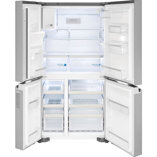 Frigidaire Gallery 21.5-cu Ft 4-doors Cabinet Depth Refrigerator GRQC2255BF - Stainless steel refrigerator with four doors and 21.5 cubic feet capacity.