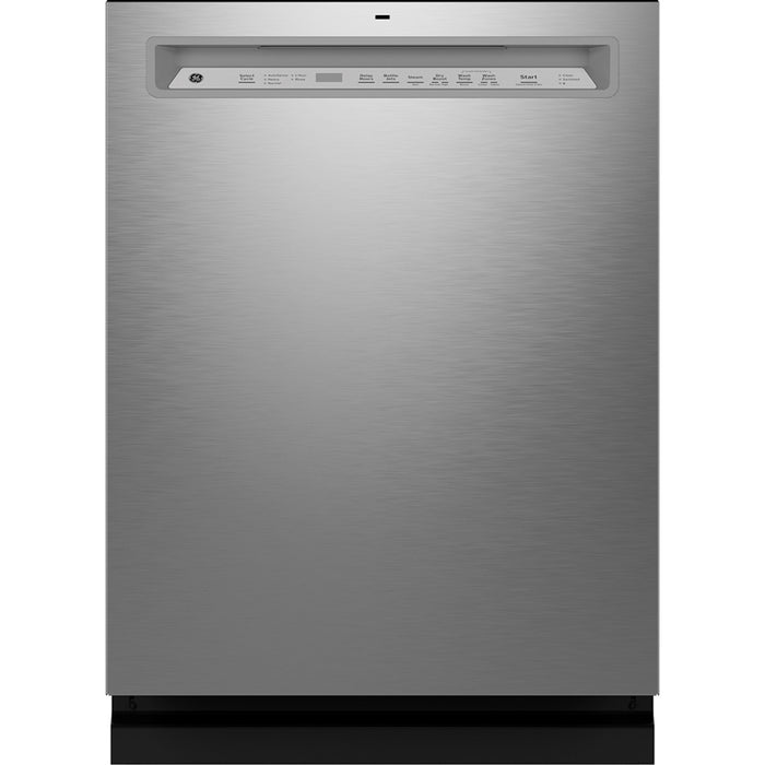 GE Front Control Stainless Steel Interior Dishwasher With Sanitize Cycle - GDF650SYVFS