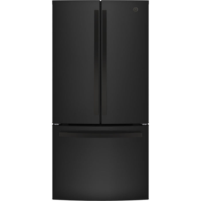 GE 18.6 Cu. Ft. Counter-depth French-door Refrigerator Black - GWE19JGLBB