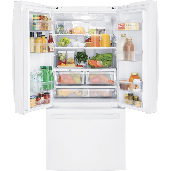 GE 18.6 Cu. Ft. Counter-depth French-door Refrigerator White - GWE19JGLWW