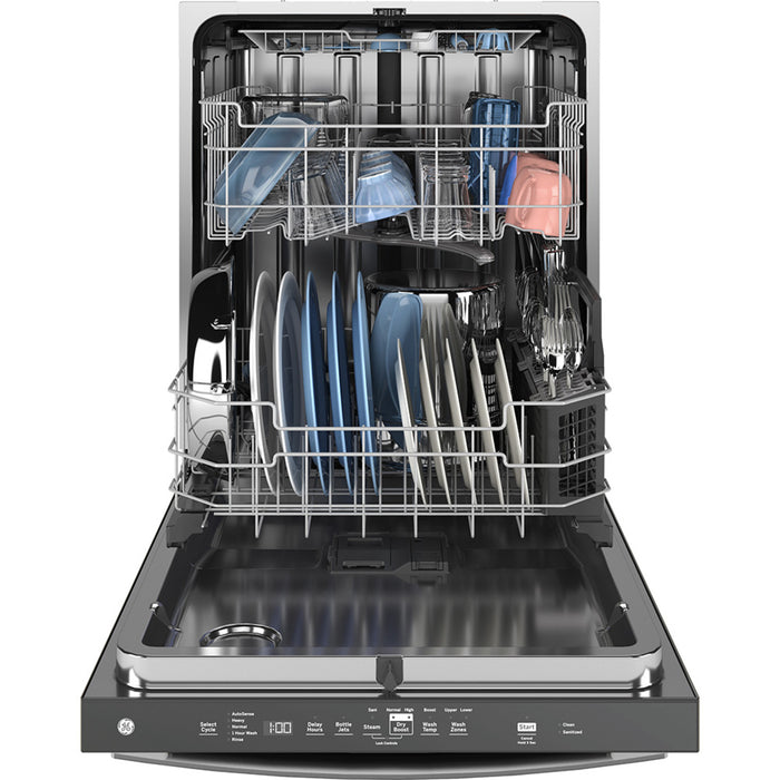 GE Top Control Stainless Steel Interior Dishwasher With Sanitize Cycle - GDT650SYVFS