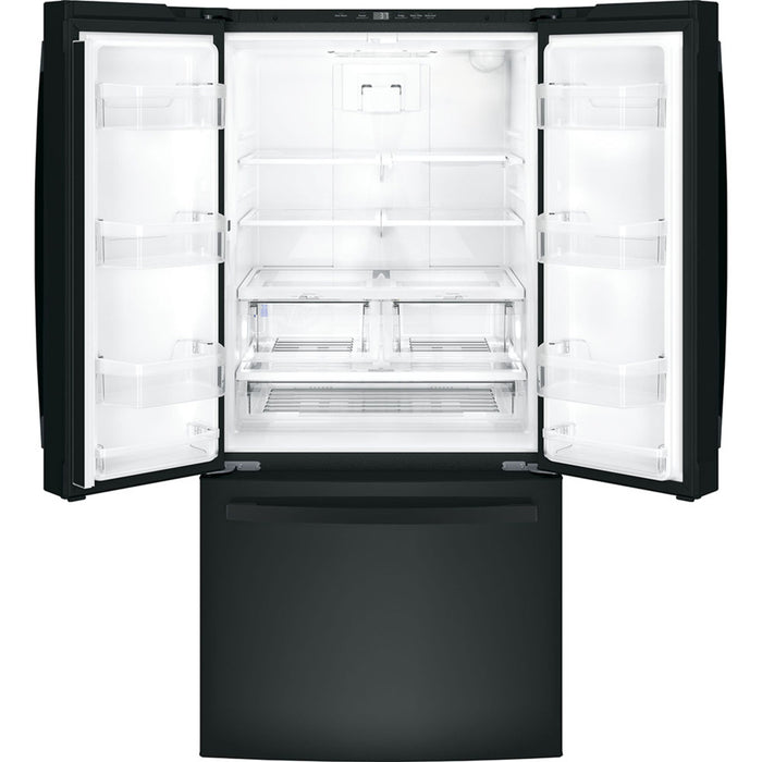 GE 18.6 Cu. Ft. Counter-depth French-door Refrigerator Black - GWE19JGLBB