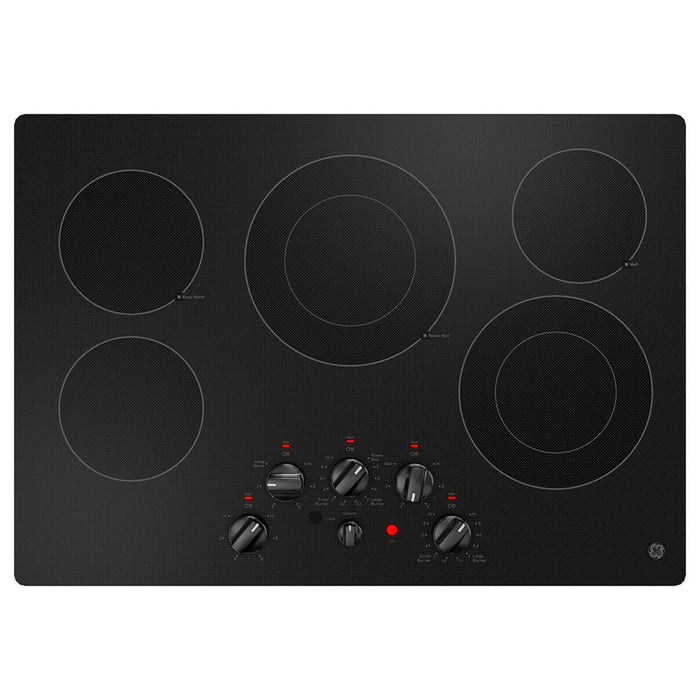 GE 30" Built-in Knob Control Electric Cooktop Black- JEP5030DTBB