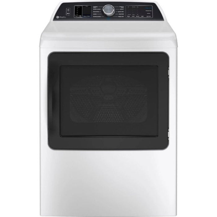 GE Profile 7.4 Cu. Ft. (IEC) Electric Dryer With Sanitize Cycle White - PTD70EBMTWS