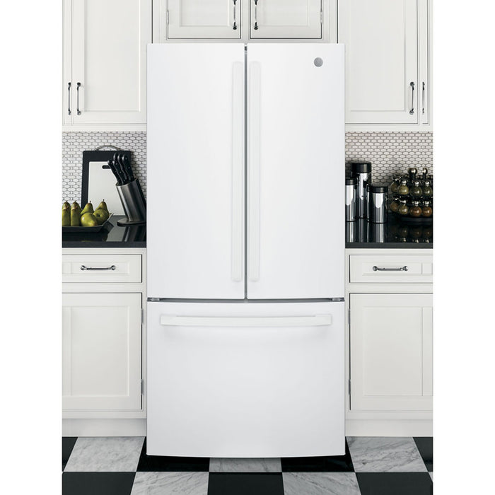 GE 18.6 Cu. Ft. Counter-depth French-door Refrigerator White - GWE19JGLWW