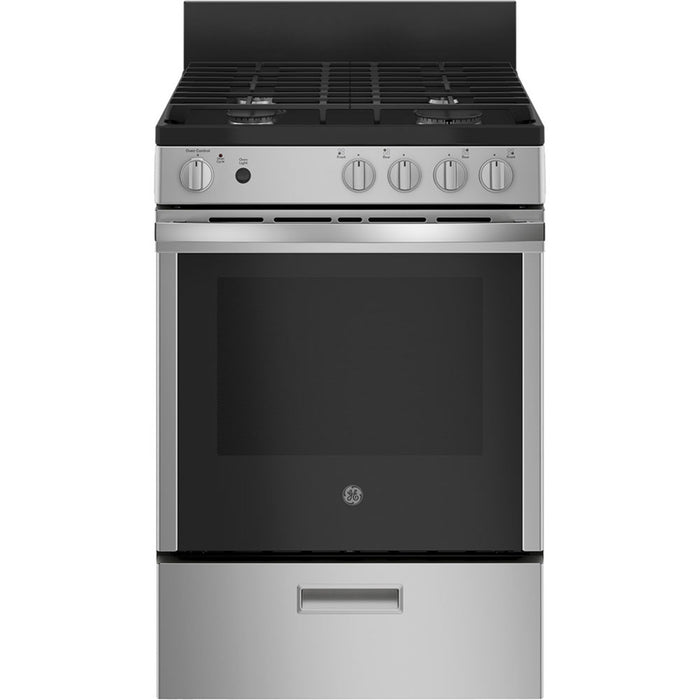 GE 24" Gas Slide-in Range With Removable Storage Drawer Stainless Steel - JCGAS640RMSS