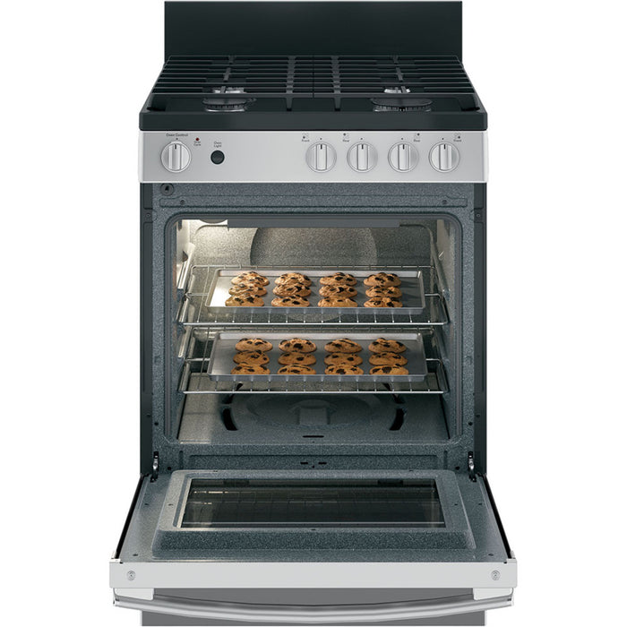 GE 24" Gas Slide-in Range With Removable Storage Drawer Stainless Steel - JCGAS640RMSS