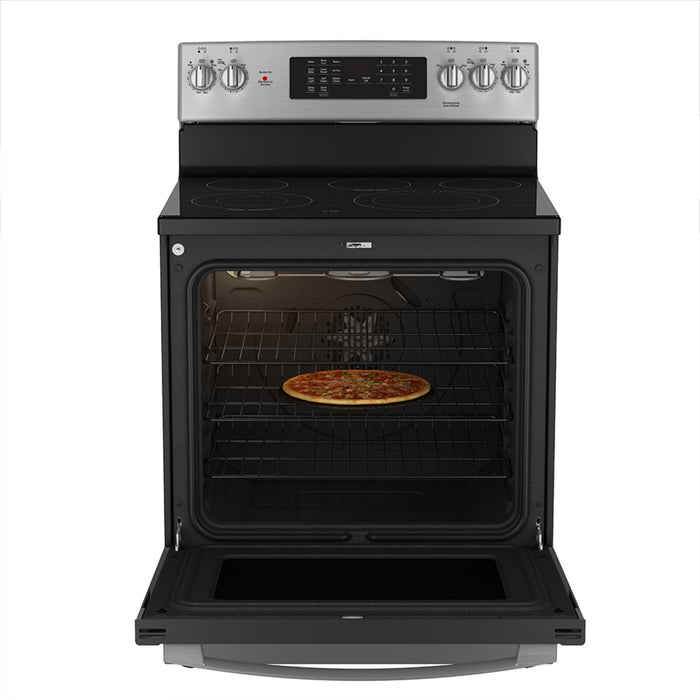 GE Profile 30 inch Free Standing Electric True Convection Range with No-preheat Air Fry - PCB905YVFS.