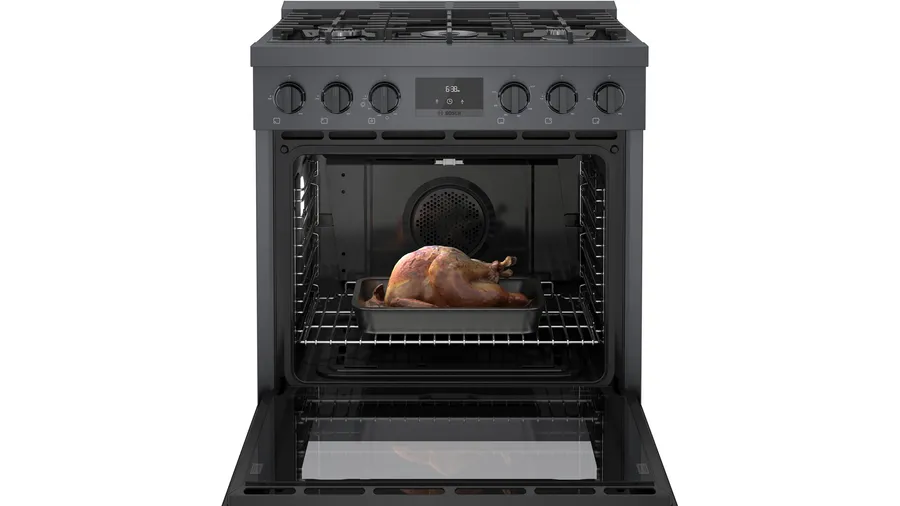 800 Series Gas Freestanding Range 30'' Black Stainless Steel HGS8045UC