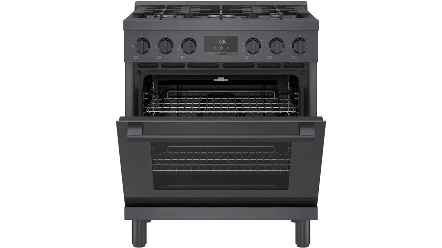 800 Series Gas Freestanding Range 30'' Black Stainless Steel HGS8045UC