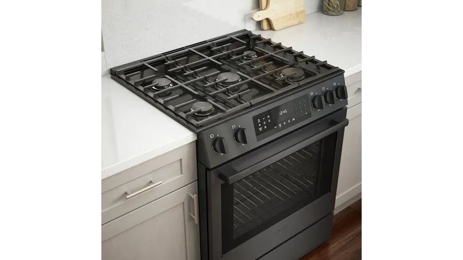 800 Series Gas Slide-in Range 30'' Black Stainless Steel HGI8046UC