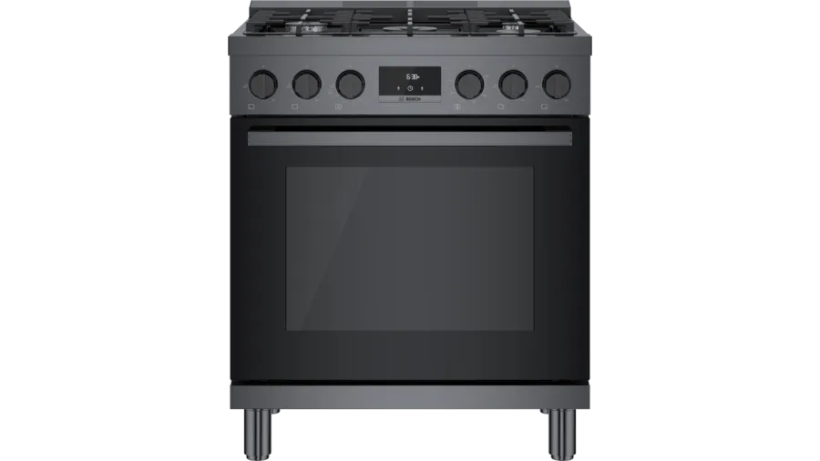 800 Series Gas Freestanding Range 30'' Black Stainless Steel HGS8045UC