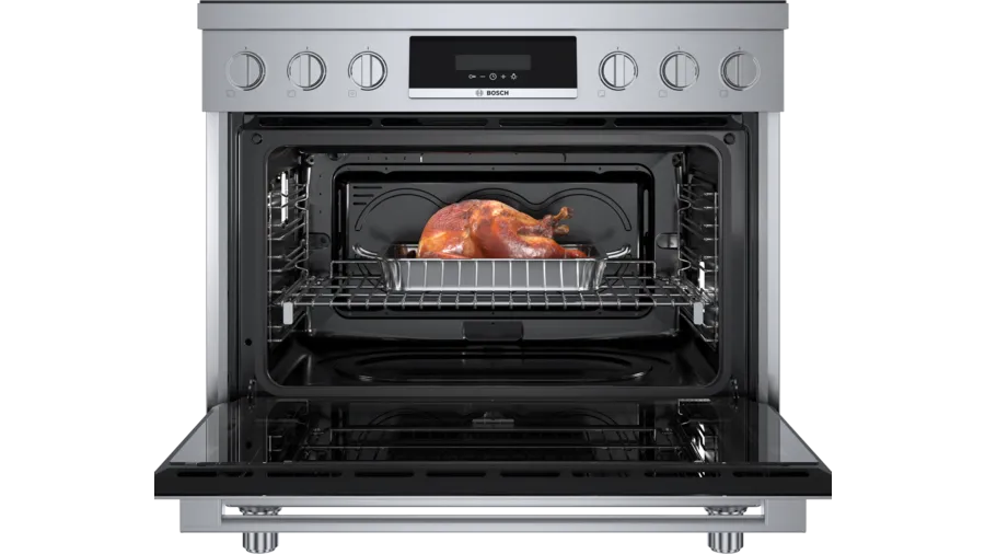 800 Series Induction 36" Freestanding Range Cooker Stainless Steel HIS8655C