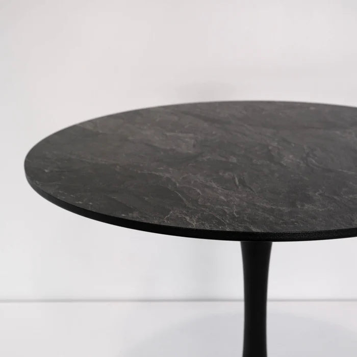 [Coming Soon] Tulip Black Marble Bistro Table - 232-80-BLKMARB