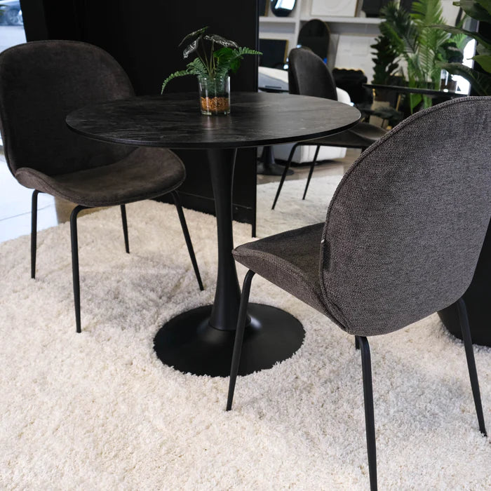 [Coming Soon] Tulip Black Marble Bistro Table - 232-80-BLKMARB