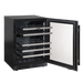 Marathon 24 inches built-in Black Steel Dual Zone Wine Cooler - MWC56-DBLS: A sleek and modern wine cooler with dual temperature zones for optimal wine storage.