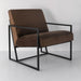 Ava Burnt Sienna Velvet Lounge Chair with BN-1425V-BRN model number.