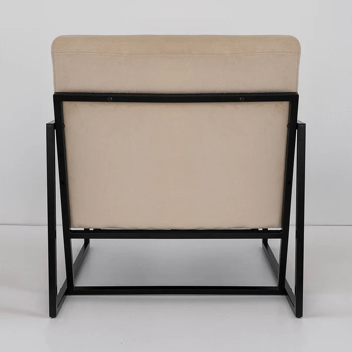 Ava Smooth Cappuccino Velvet Lounge Chair - BN-1425V-CAP