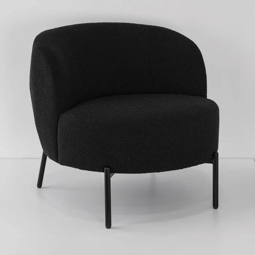 Italia Black Boucle Accent Chair with BN-1548B-BLK model number.