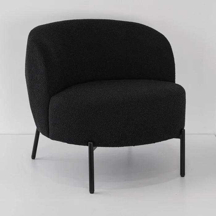 Italia Black Boucle Accent Chair - BN-1548B-BLK