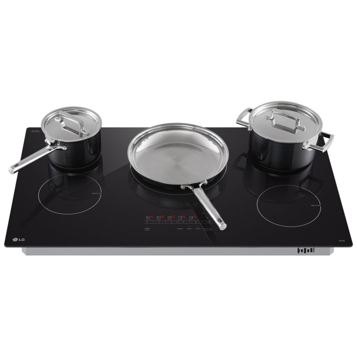 LG CBIH3613BE Induction Cooktop, 36 inch Exterior Width, 5 Burners, 4,300 W Highest Element, Black colour