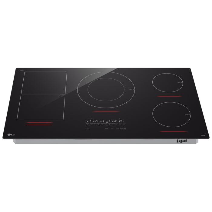 LG CBIH3617BE Induction Cooktop, 36 inch Exterior Width, 5 Burners, 5,000 W Highest Element, Black colour