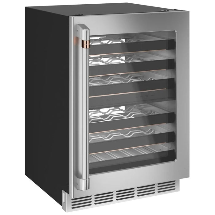 Cafe CCP06DP2PS1 Wine Cooler, 24 inch Width, 46 Wine Bottle Capacity, Stainless Steel colour Dual Zone