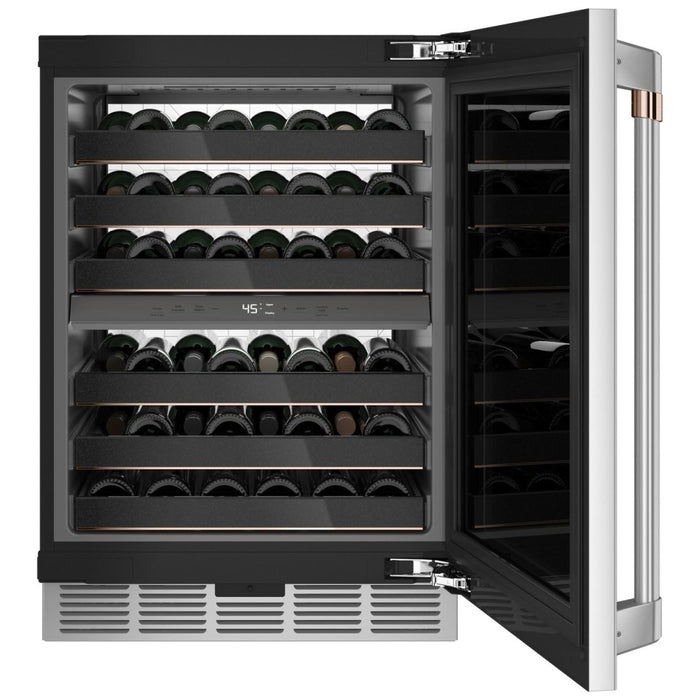Cafe CCP06DP2PS1 Wine Cooler, 24 inch Width, 46 Wine Bottle Capacity, Stainless Steel colour Dual Zone