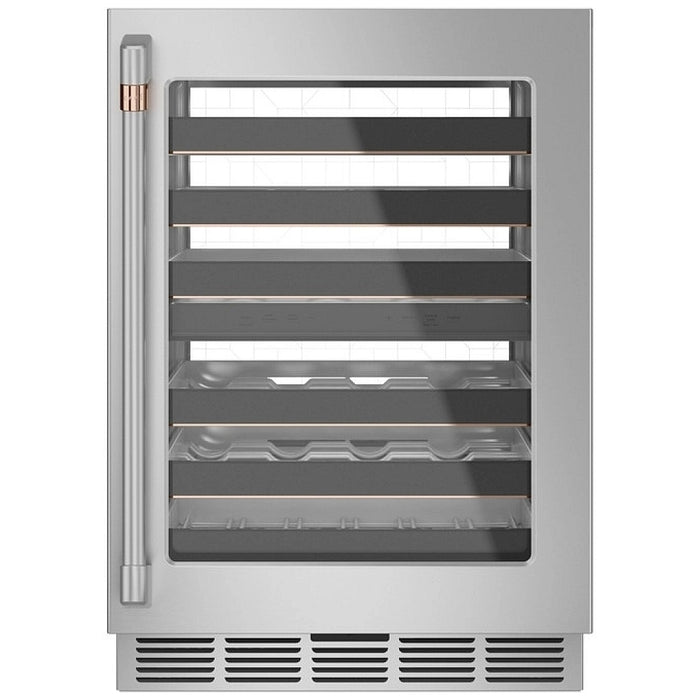 Cafe CCP06DP2PS1 Wine Cooler, 24 inch Width, 46 Wine Bottle Capacity, Stainless Steel colour Dual Zone