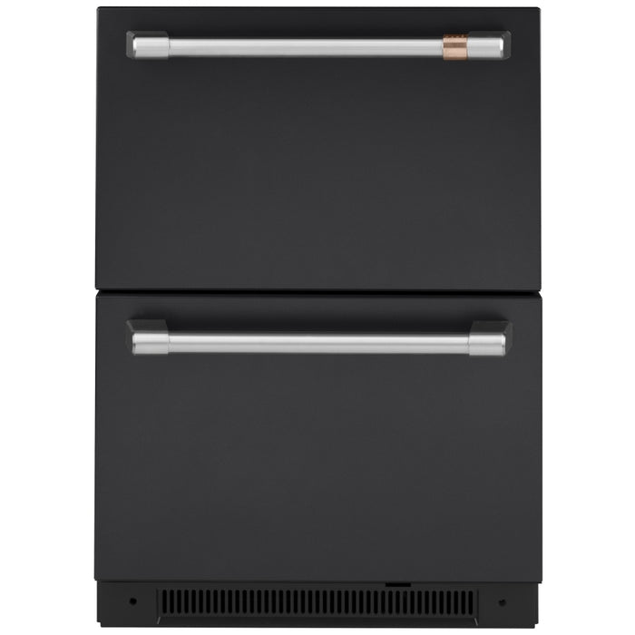 Cafe CDE06RP3ND1 Built In Under Counter Refrigeration, 24 inch Width, Matte Black colour