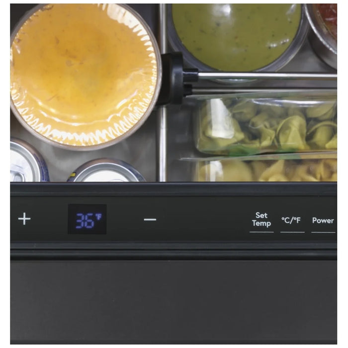 Cafe CDE06RP3ND1 Built In Under Counter Refrigeration, 24 inch Width, Matte Black colour