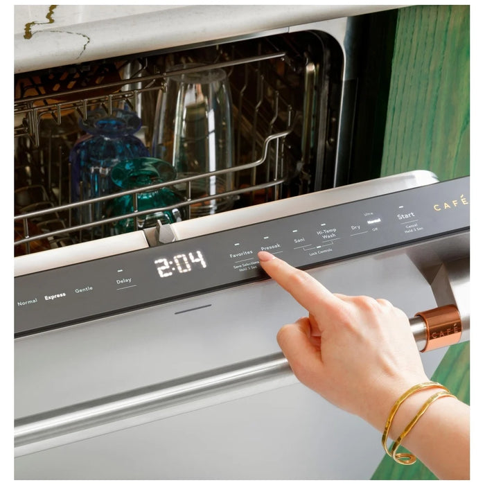 Cafe CDT858P3VD1 Dishwasher, 24 inch Exterior Width, 44 dB Decibel Level, Stainless Steel (Interior), 6 Wash Cycles, 16 Capacity (Place Settings), Hard Food Disposal, Wifi Enabled, Matt Black colour