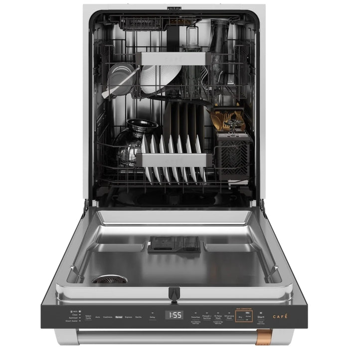 Cafe CDT858P3VD1 Dishwasher, 24 inch Exterior Width, 44 dB Decibel Level, Stainless Steel (Interior), 6 Wash Cycles, 16 Capacity (Place Settings), Hard Food Disposal, Wifi Enabled, Matt Black colour