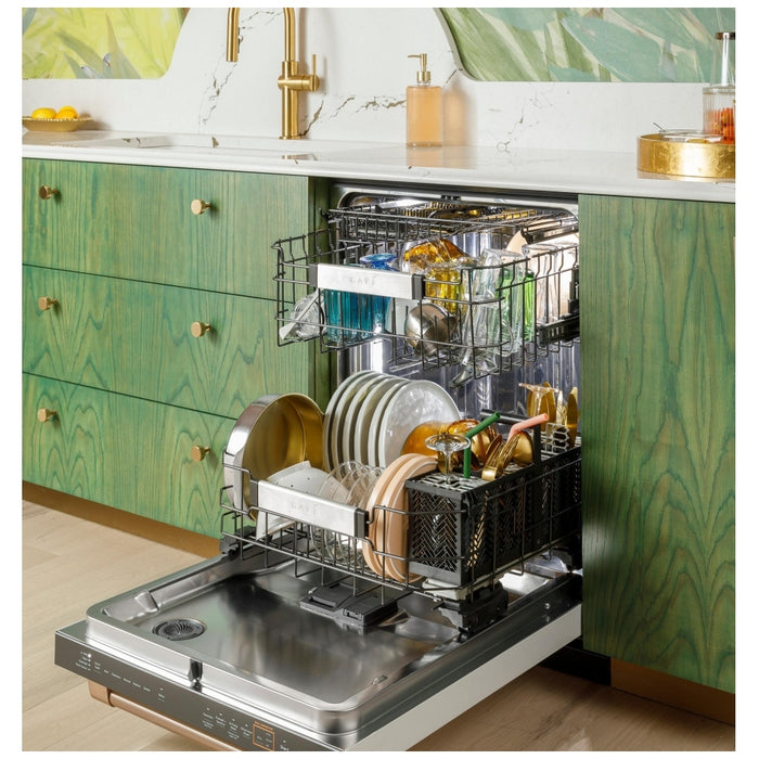 Cafe CDT888P2VS1 Dishwasher, 24 inch Exterior Width, 39 dB Decibel Level, Stainless Steel (Interior), 5 Wash Cycles, Up to 16, Hard Food Disposal, Wifi Enabled, Stainless Steel colour