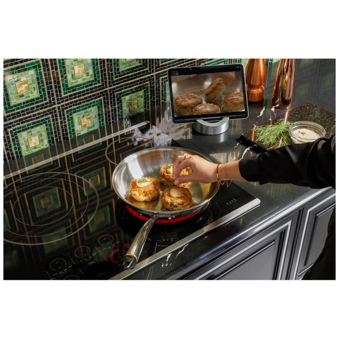 Cafe CEP90301TBB Electric Cooktop, 30 inch Exterior Width, 5 Burners, 3,000 Watts Highest Burner Element, Black colour Tri & Dual Ring Element, Synchronized Elements, Wi-Fi, Glide Touch Control