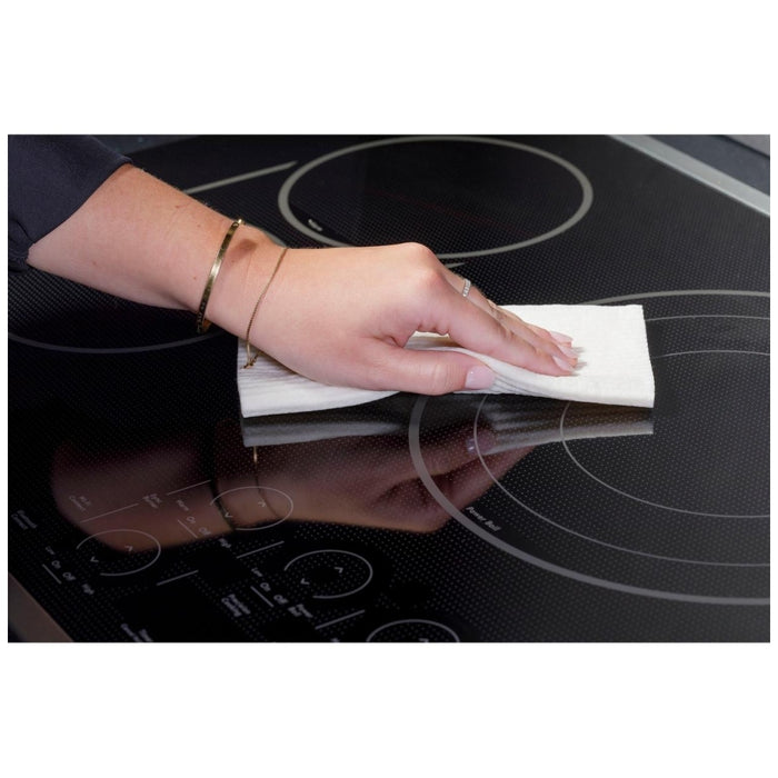 Cafe CEP90302TSS Electric Cooktop, 30 inch Exterior Width, 5 Burners, 3,000 Watts Highest Burner Element, Black colour Synchronized Elements, Wi-Fi, Glide Touch Control