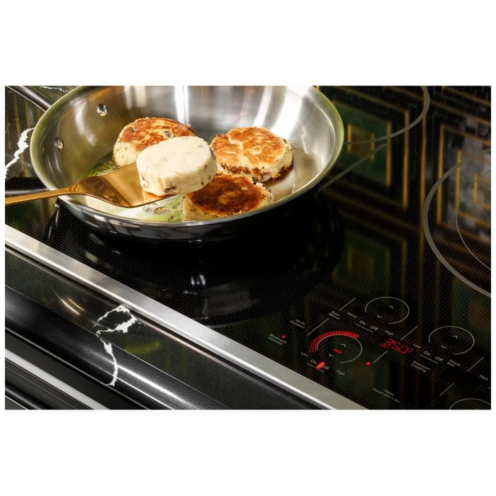 Cafe CEP90362TSS Electric Cooktop, 36 inch Exterior Width, 5 Burners, 3,600 Watts Highest Burner Element, Stainless Steel colour Touch-Control, Child Lock