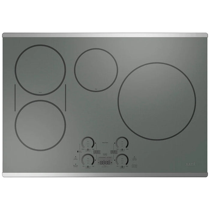 Cafe CHP90302TSS Induction Cooktop, 30 inch Exterior Width, 4 Burners, 3,700 Watts Highest Burner Element, Stainless Steel colour