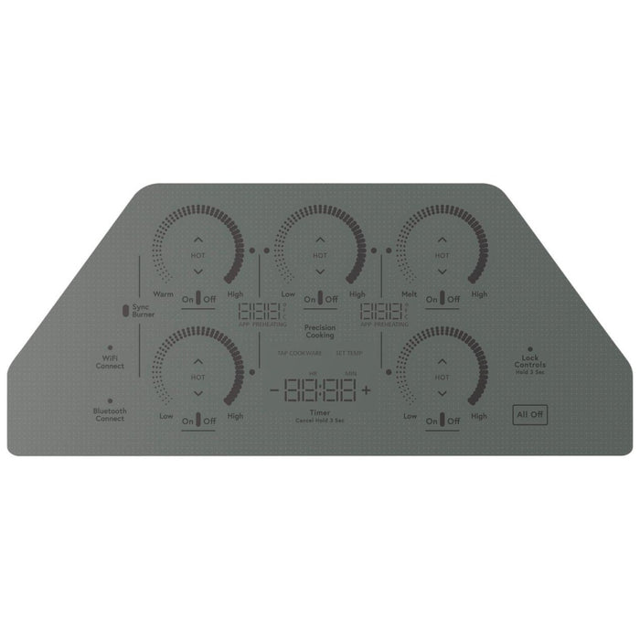 Cafe CHP90362TSS Induction Cooktop, 36 inch Exterior Width, 5 Burners, 3,700 Watts Highest Burner Element, Stainless Steel colour