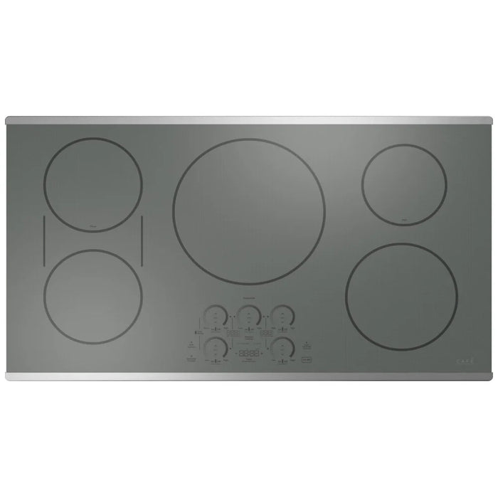 Cafe CHP90362TSS Induction Cooktop, 36 inch Exterior Width, 5 Burners, 3,700 Watts Highest Burner Element, Stainless Steel colour