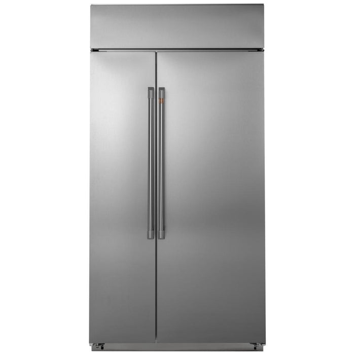 Cafe CSB42WP2NS1 Side by Side Built In Refrigerator, 42 inch Width, Counter Depth, 25.2 cu. ft. Capacity, Ice Dispenser (Freezer Located), Stainless Steel colour