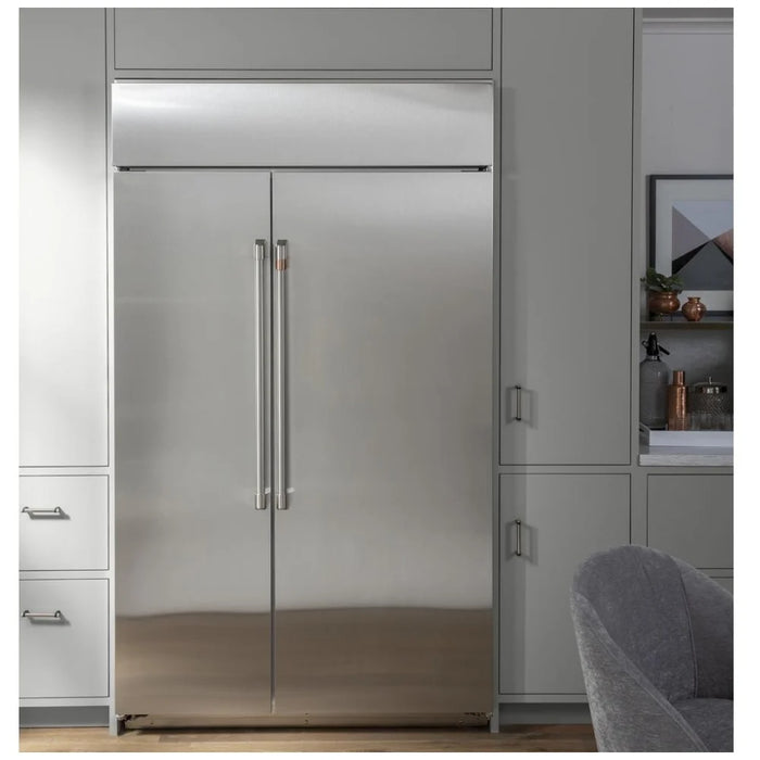 Cafe CSB42WP2NS1 Side by Side Built In Refrigerator, 42 inch Width, Counter Depth, 25.2 cu. ft. Capacity, Ice Dispenser (Freezer Located), Stainless Steel colour