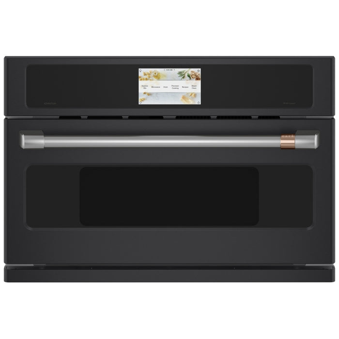 Cafe CSB913P3VD1 Single Wall Oven, 30 inch Exterior Width, 1.7 cu. ft. Capacity, 975 W Watts, Convection, Halogen , Stainless Steel Interior, Wifi Enabled, Matte Black colour