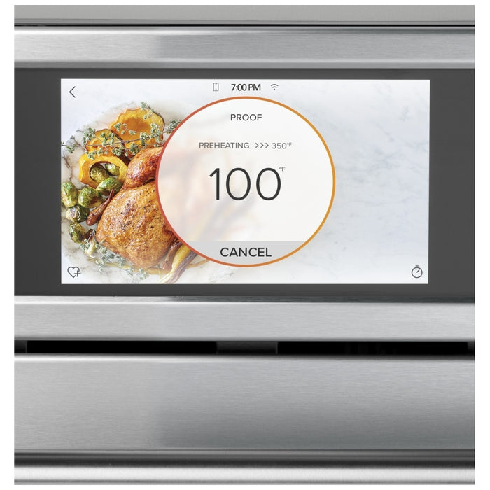 Cafe CSB913P3VD1 Single Wall Oven, 30 inch Exterior Width, 1.7 cu. ft. Capacity, 975 W Watts, Convection, Halogen , Stainless Steel Interior, Wifi Enabled, Matte Black colour