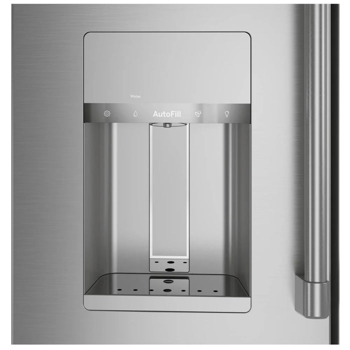 Cafe CVE28DP2NS1 French Door Refrigerator, 36 inch Width, ENERGY STAR Certified, 27.8 cu. ft. Capacity, Water Dispenser (Exterior), Ice Dispenser (Thru Door), Stainless Steel colour AutoFill