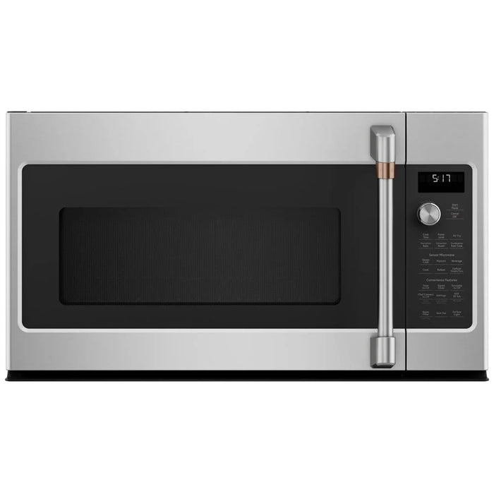 Cafe CVM517P2RS1 Over the Range Microwave, 30 inch Exterior Width, 1.7 cu. ft. Capacity, 300 CFM, Convection, 950 W Watts, Stainless Steel Interior, LED, Stainless Steel colour AirFry